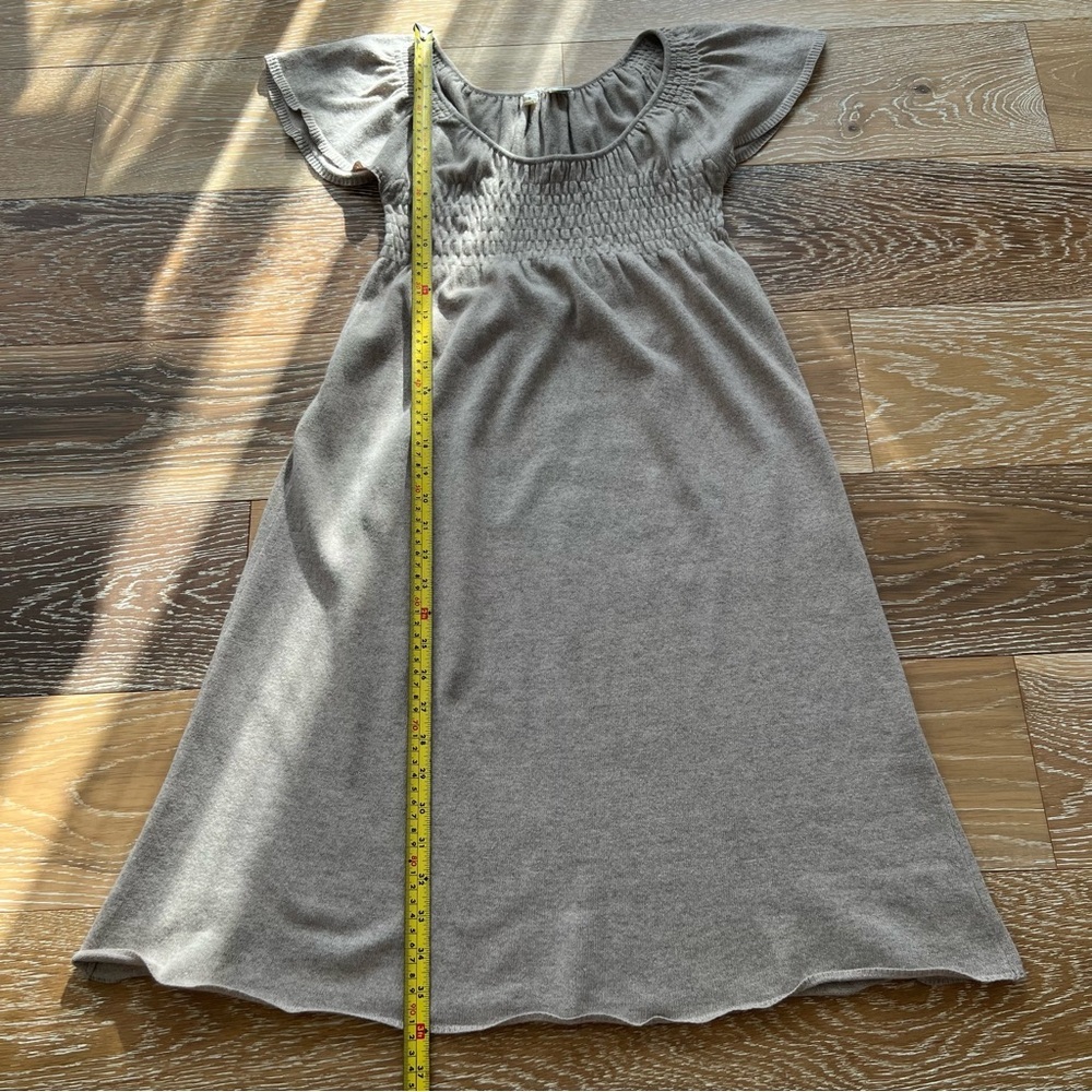ANTHROPOLOGIE Moth Cashmere Smocked Short Sleeve Babydoll Sweater Dress XSmall - Picture 7 of 10